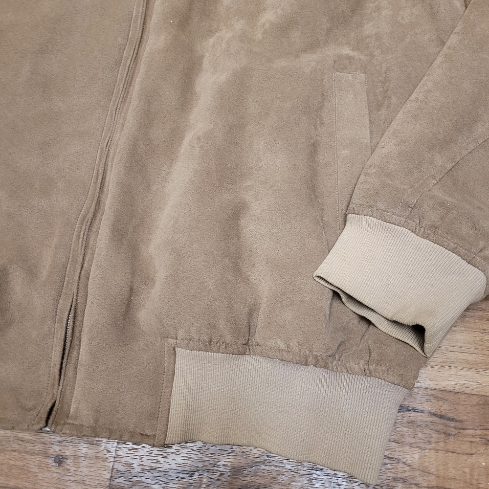 Vtg! CAESARS PALACE Bomber Jacket Mens Size XL Brown - Picture 5 of 9
